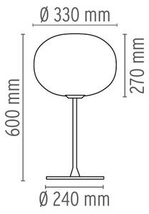 Flos F3020031 Glo-Ball T1, stolní lampa z triplexového skla se stmívačem, černá, 1x150W E27, výška 60cm