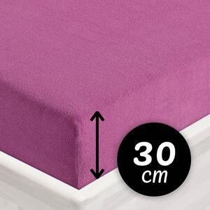 Froté napínací prostěradlo na vysokou matraci FR-009 Šeříkové 80 x 200 - výška 30 cm