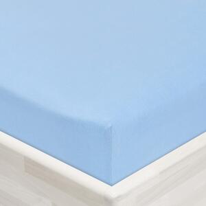 Jersey napínací prostěradlo JR-014 Nebesky modré 90 x 200 - výška 20 cm