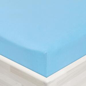 Jersey napínací prostěradlo JR-017 Azurově modré 90 x 200 - výška 20 cm