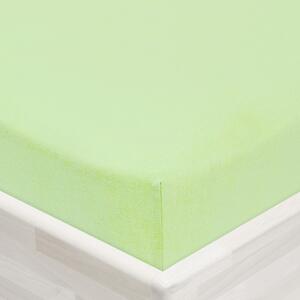 Jersey napínací prostěradlo JR-018 Pastelově zelené 90 x 200 - výška 20 cm