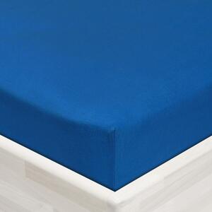 Jersey napínací prostěradlo JR-016 Modré 90 x 200 - výška 20 cm
