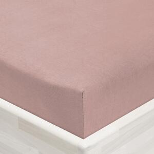 Jersey napínací prostěradlo JR-024 Hnědorůžové 90 x 200 - výška 20 cm