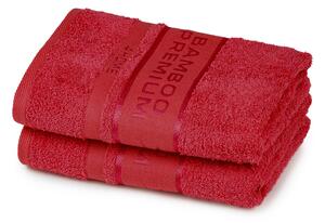 Bamboo Premium ručník červená, 50 x 100 cm, sada 2 ks
