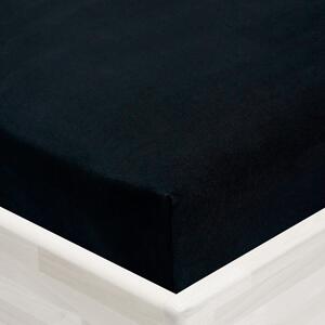 Jersey napínací prostěradlo JR-030 Černé 90 x 200 - výška 20 cm
