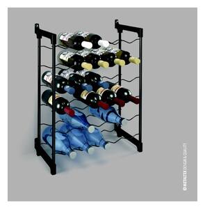 Šedý kovový regál na víno počet lahví 30 Chianti – Metaltex
