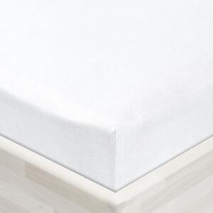 Jersey napínací prostěradlo JR-031 Bílé 90 x 200 - výška 20 cm