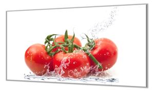 Ochranná deska červená rajčata ve vodě - 60x90cm / S lepením na zeď