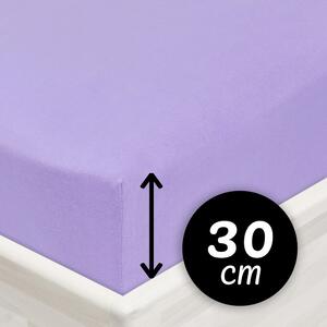 Jersey napínací prostěradlo na vysokou matraci JR-012 Levandulové 80 x 200 - výška 30 cm