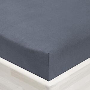 Jersey napínací prostěradlo JR-029 Antracitově šedé 90 x 200 - výška 20 cm