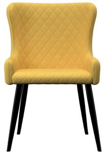 Jídelní židle Michelle - 2 ks - textil | žluté