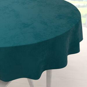 Biante Sametový kulatý ubrus Velvet Premium SVP-025 Petrolejový Ø 110 cm