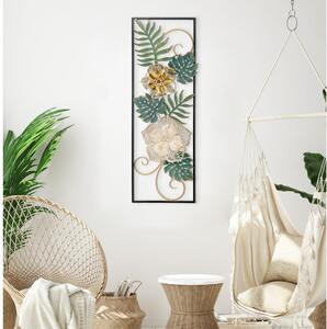 Kovová závěsná dekorace se vzorem květin Mauro Ferretti Campur -A-, 31 x 90 cm