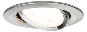 Paulmann 93603 Premium LED Nova, zápustná bodovka 1x7W GU10 stmívatelná, kartáčovaný kov, prům. 8,4cm