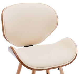 Jídelní židle Opal - 2 ks - ohýbané dřevo | krémové umělá kůže