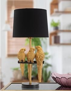 Černá stolní lampa Mauro Ferretti Parrots