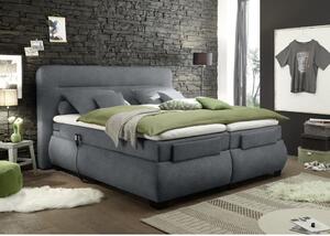POSTEL BOXSPRING, 160/200 cm, textil, antracitová MID.YOU - Postele boxspring, Online Only