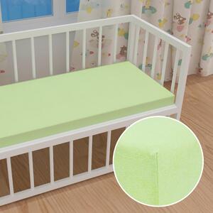 Dětské jersey napínací prostěradlo do postýlky JR-018 Pastelově zelené 60 x 120 x 10 cm - do postýlky