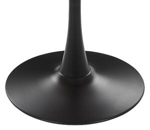 Kulatý jídelní stůl ⌀ 90 cm tmavé dřevo / černá BOCA