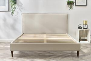 Béžová čalouněná dvoulůžková postel s roštem 160x200 cm Sary – Bobochic Paris