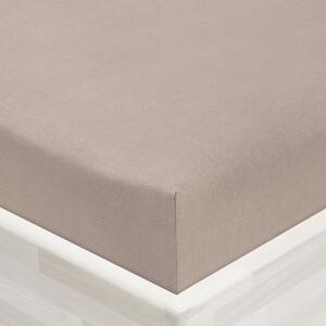 Jersey napínací prostěradlo JR-027 Šedohnědé 90 x 200 - výška 20 cm