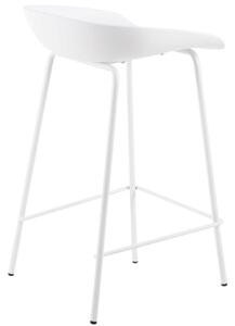 Bílá plastová barová židle Somcasa Netta 74 cm