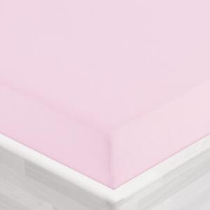 Jersey napínací prostěradlo JR-032 Pudrově růžová 90 x 200 - výška 20 cm