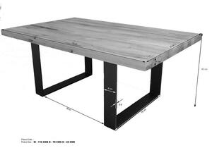 VEVEY Konferenční stolek 110x70 cm, světle hnědá, dub