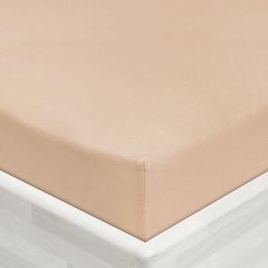 Jersey napínací prostěradlo JR-033 Béžové 90 x 200 - výška 20 cm