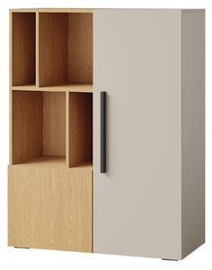 Skříňka Lorenza 6 (kašmír + dub jarní). Akce -16%