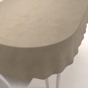Biante Sametový oválný ubrus Velvet Premium SVP-030 Šedobéžový 50x100 cm
