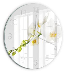 Skleněné hodiny na stěnu Orchidej zsob-fi30-00086756