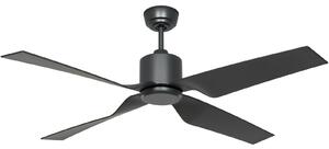 Stropní ventilátor Eco Ventos, šedý, kovový, IP44, DC, WiFi – CasaFan CasaFan, Eco Ventos, Šedá, Kov, Moderní