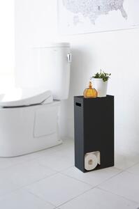 Černý kovový zásobník na toaletní papír Yamazaki Tower
