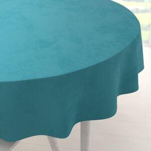 Biante Sametový kulatý ubrus Velvet Premium SVP-035 Tyrkysově modrý Ø 50 cm