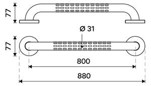 Nimco Asistent madlo do koupelny a WC 80 cm BMC 9080-90