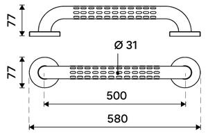 Nimco Asistent madlo do koupelny a WC 50 cm BMC 9050-90
