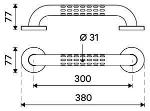 Nimco Asistent madlo do koupelny a WC 30 cm BMC 9030-90