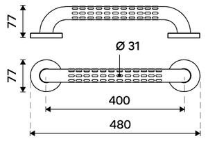 Nimco Asistent madlo do koupelny a WC 40 cm BM 9040-10