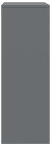 Příborník se 6 zásuvkami Tillar - dřevotříska - 50x34x96 cm | šedý s leskem
