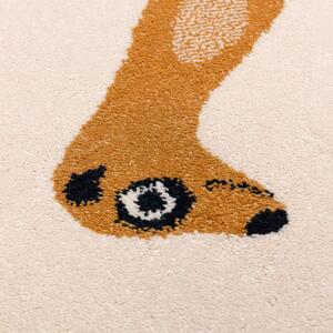 Antialergenní dětský koberec 170x120 cm Funny Meerkat - Yellow Tipi