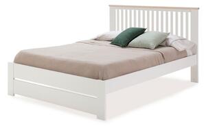 Bílá dvoulůžková postel s roštem 140x190 cm Leba – Marckeric