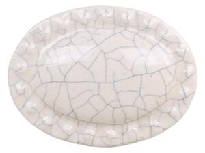 Porcelánová úchytka Oval Crazed Pattern Silver