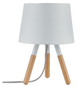 Paulmann 79646 Neordic Berit, stolní lampička ze dřeva a látky, 20W LED E27, výška 31cm