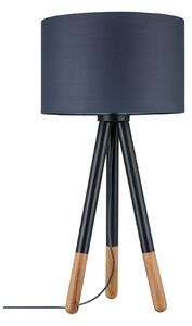 Paulmann stolní lampa Neordic Rurik 1-ramenné látkový širm šedá/dřevo 796.35 P 79635