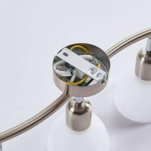 Lindby - Paulina 3 LED Stropní Lampa White Alabaster/Satin NickelLindby - Lampemesteren