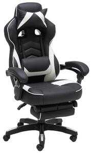 HERNÍ ŽIDLE, vzhled kůže, černá, bílá Livetastic - Herní židle, Online Only