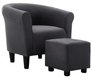 Křeslo a stolička Mitchell - textil | černá
