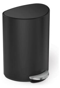 Simplehuman Pedálový odpadkový koš 6 l, půlkulatý, černá matná ocel, plast