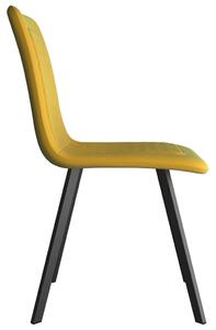 Jídelní židle Sperry - 4 ks - samet | žluté